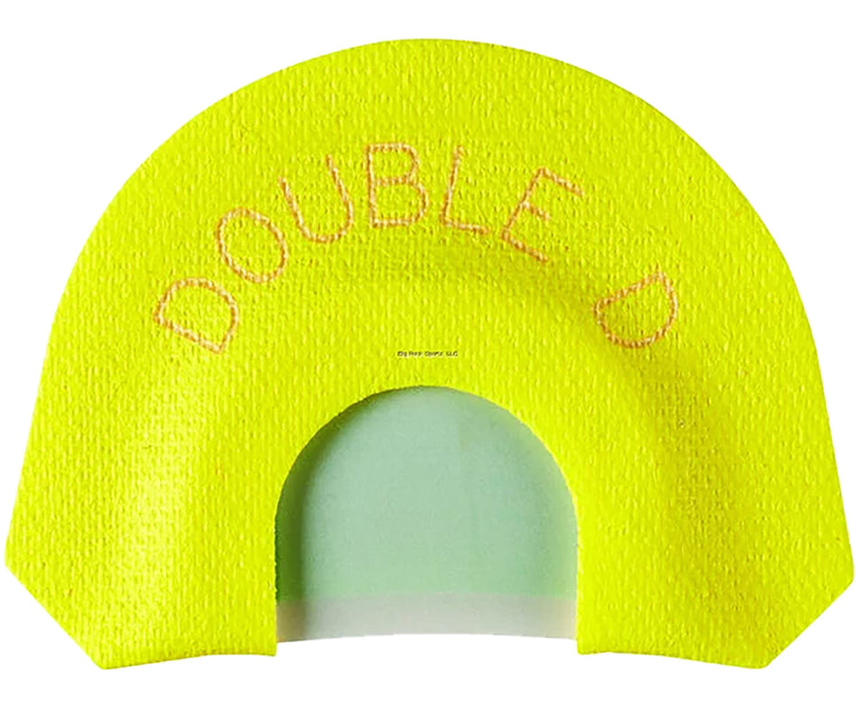 HS Strut Double D Small Frame Two-Reed Turkey Diaphragm Call Infinity Latex Yellow