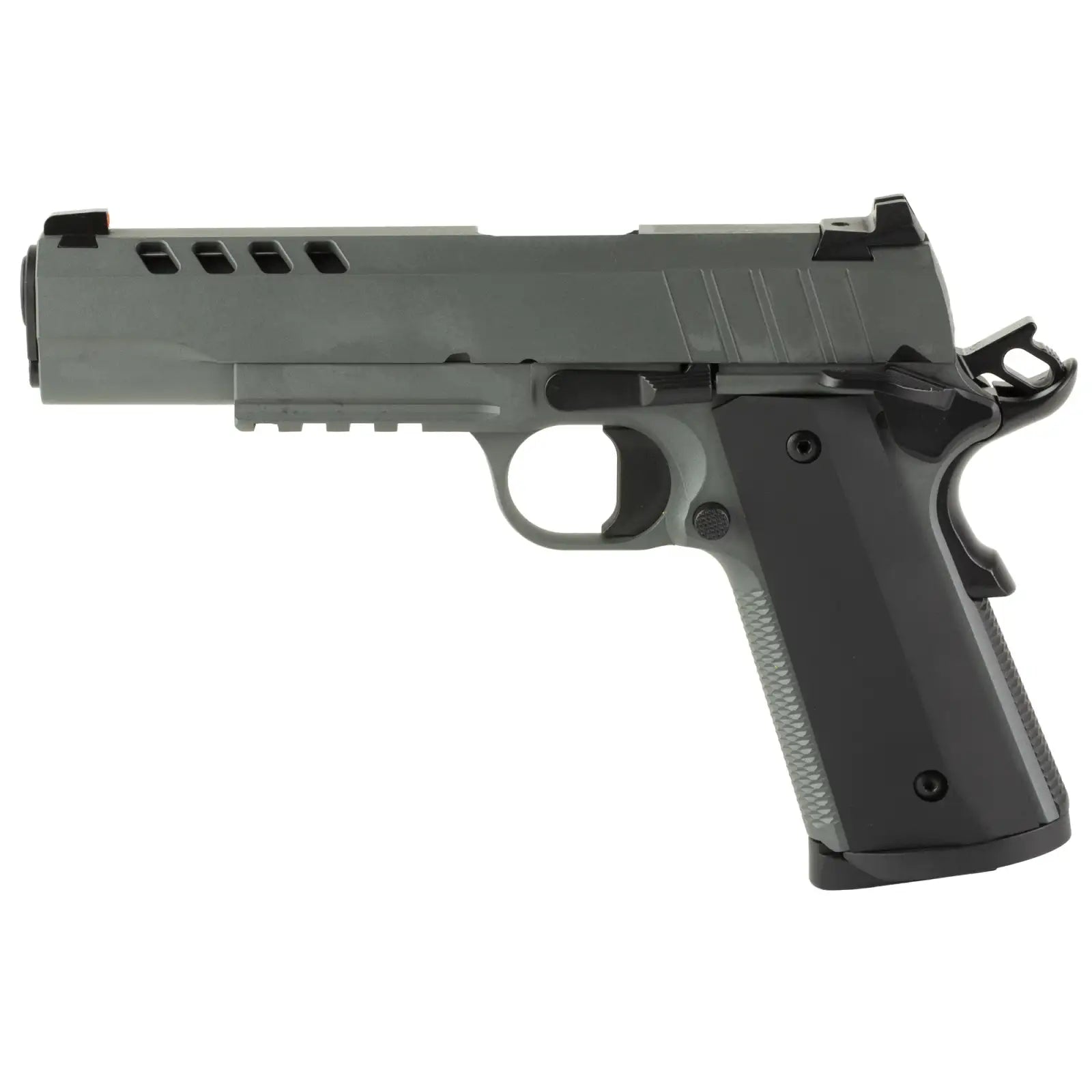 TISAS 1911 45ACP 5" NIGHT STALKER, GREY, RAIL, 2-8RD
