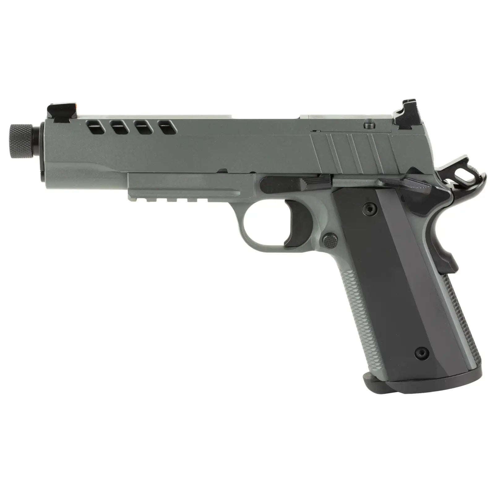 TISAS 1911 9MM 5" NIGHT STALKER SF, GREY, RAIL, 2-9RD