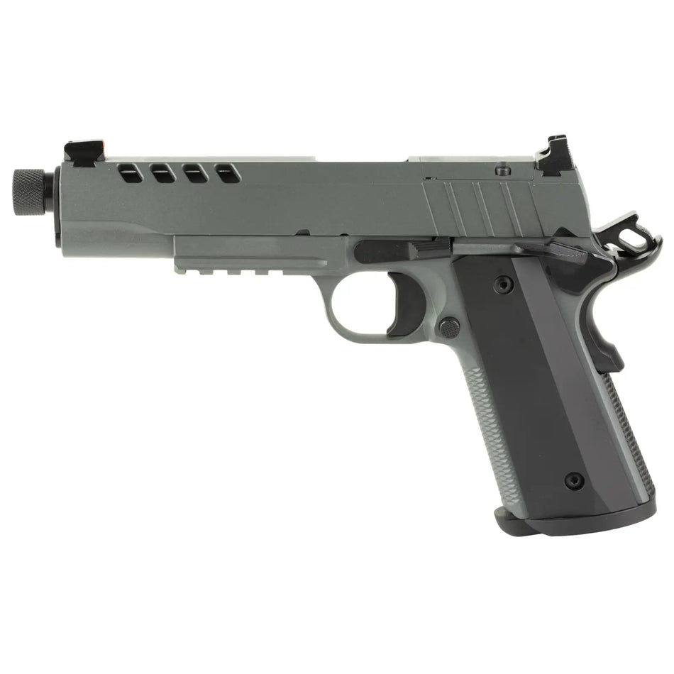 TISAS 1911 9MM 5" NIGHT STALKER SF, GREY, RAIL, 2-9RD