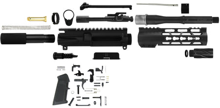 TacFire 300 Blackout AR Pistol Build Kit SSPK300LPK7K 7" KeyMod Free-Float Handguard Black Steel