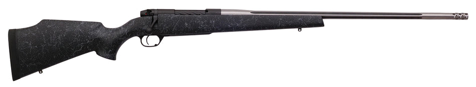 Weatherby MAM01N65CMR6B Mark V Accumark 6.5 Creedmoor 4+1 24" Barrel, Graphite Black Cerakote Metal Finish, Gray Webbed Black Fixed Monte Carlo Stock