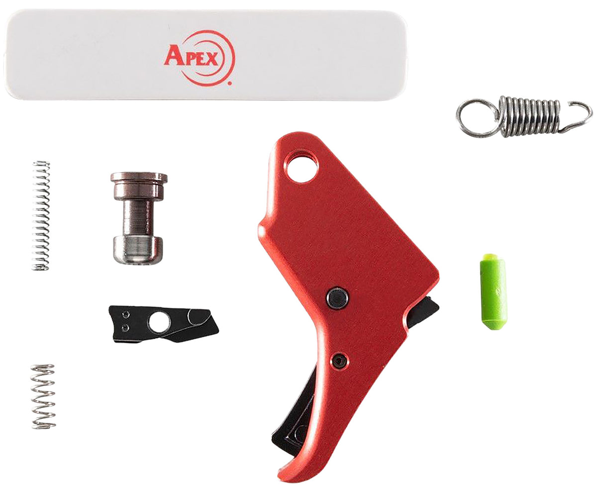 Apex Tactical 100056 Drop-In Red Trigger & Carry Kit for S&W M&P Shield 9mm Luger/40 S&W