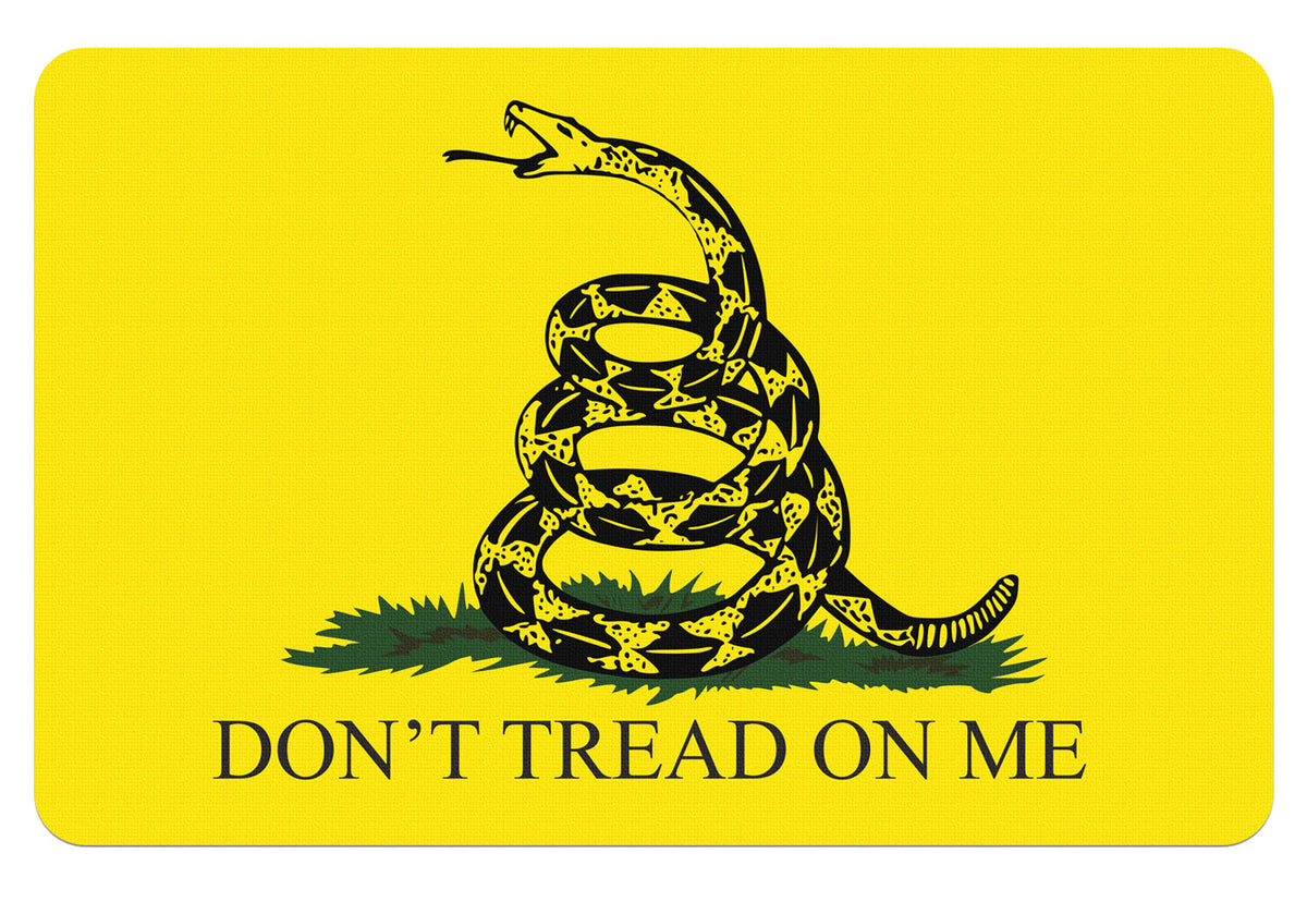 TekMat 11x17 Don't Tread On Me Gadsden Rubber Cleaning Mat Black/Yellow