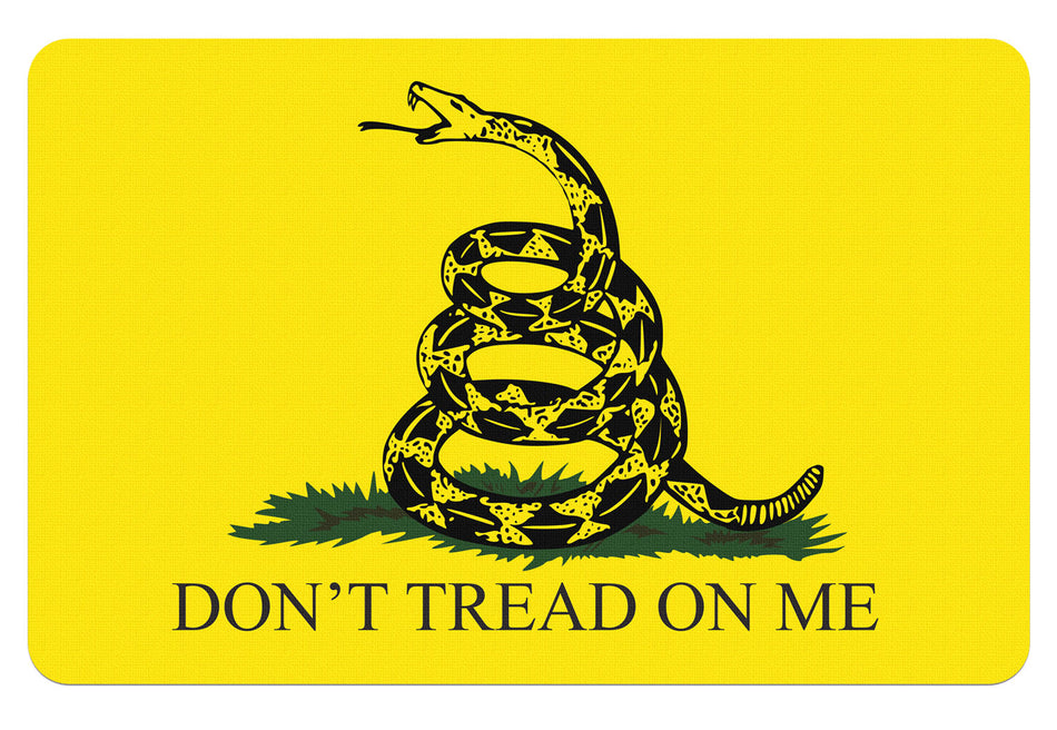 TekMat 11x17 Don't Tread On Me Gadsden Rubber Cleaning Mat Black/Yellow
