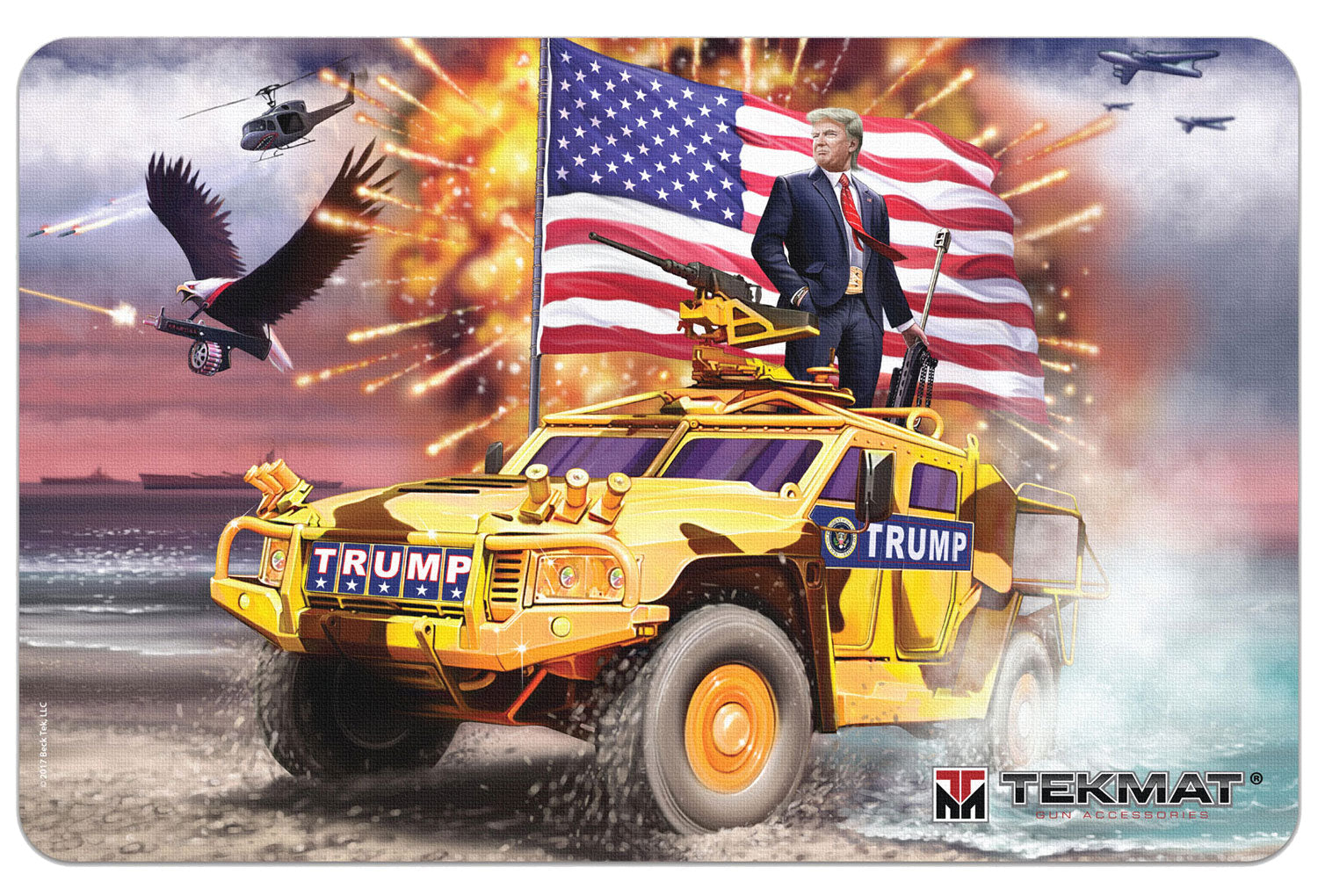 TekMat 11x17 Trump Freedom Portrait Multi-Color Rubber Cleaning Mat