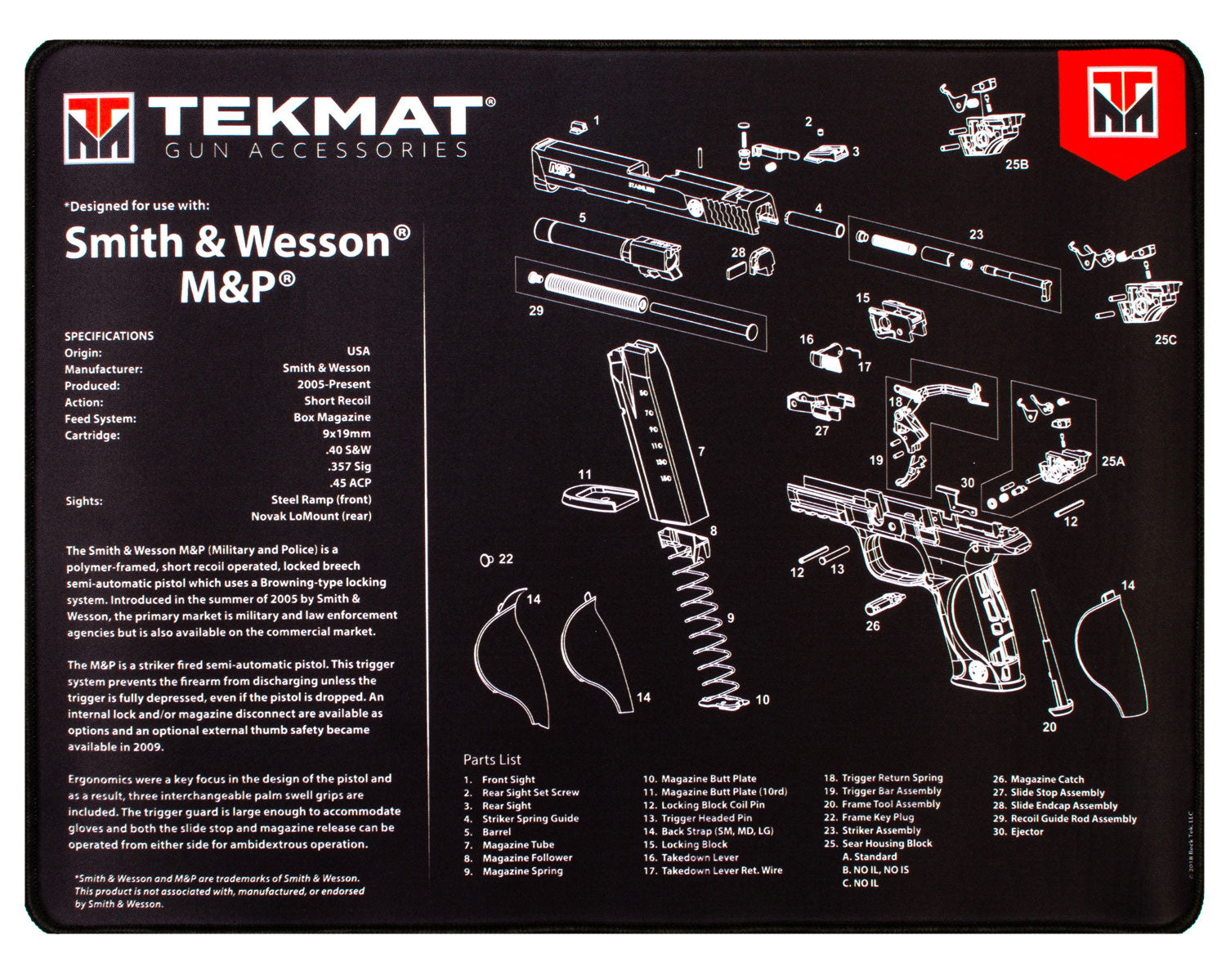 Ultra 20 Pistol Gunsmithing Cleaning Mat