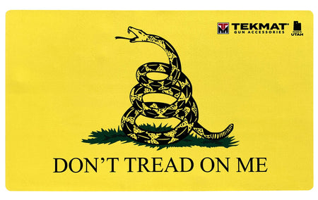 TekMat TEK42TREAD Gadsden Snake Don't Tread on Me Door Mat Black/Yellow 42" Vulcanized Rubber