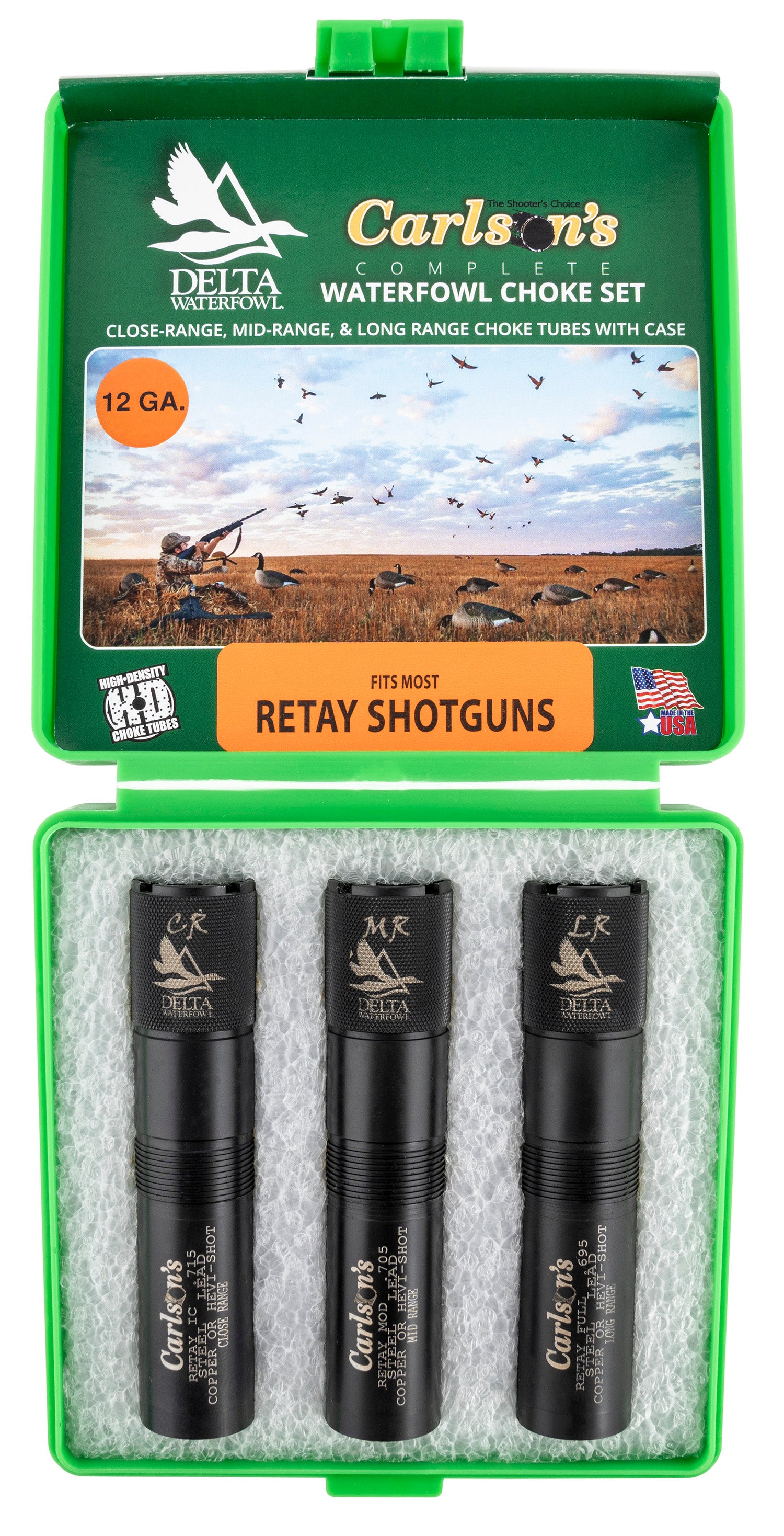 Carlson's 12 Gauge Delta Waterfowl Extended Choke Tube Retay Close/Mid/Long Range 17-4 Stainless 07779