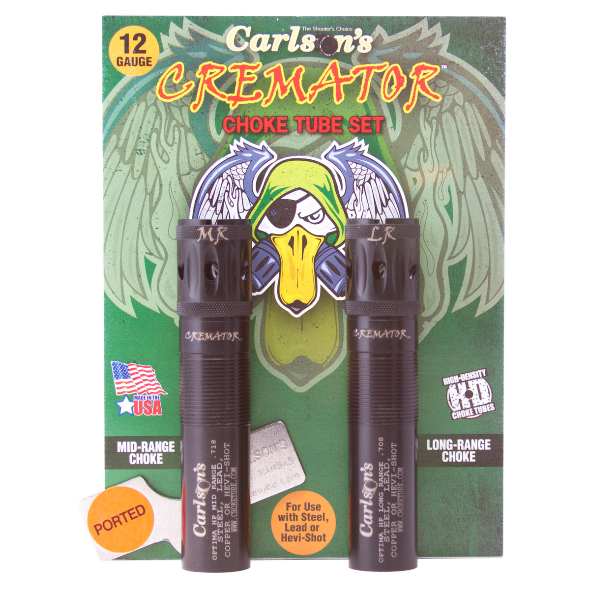 Carlson's Cremator Mid/Long Range Ported Choke Tube for Beretta Optima HP 12 Gauge 17-4 SS