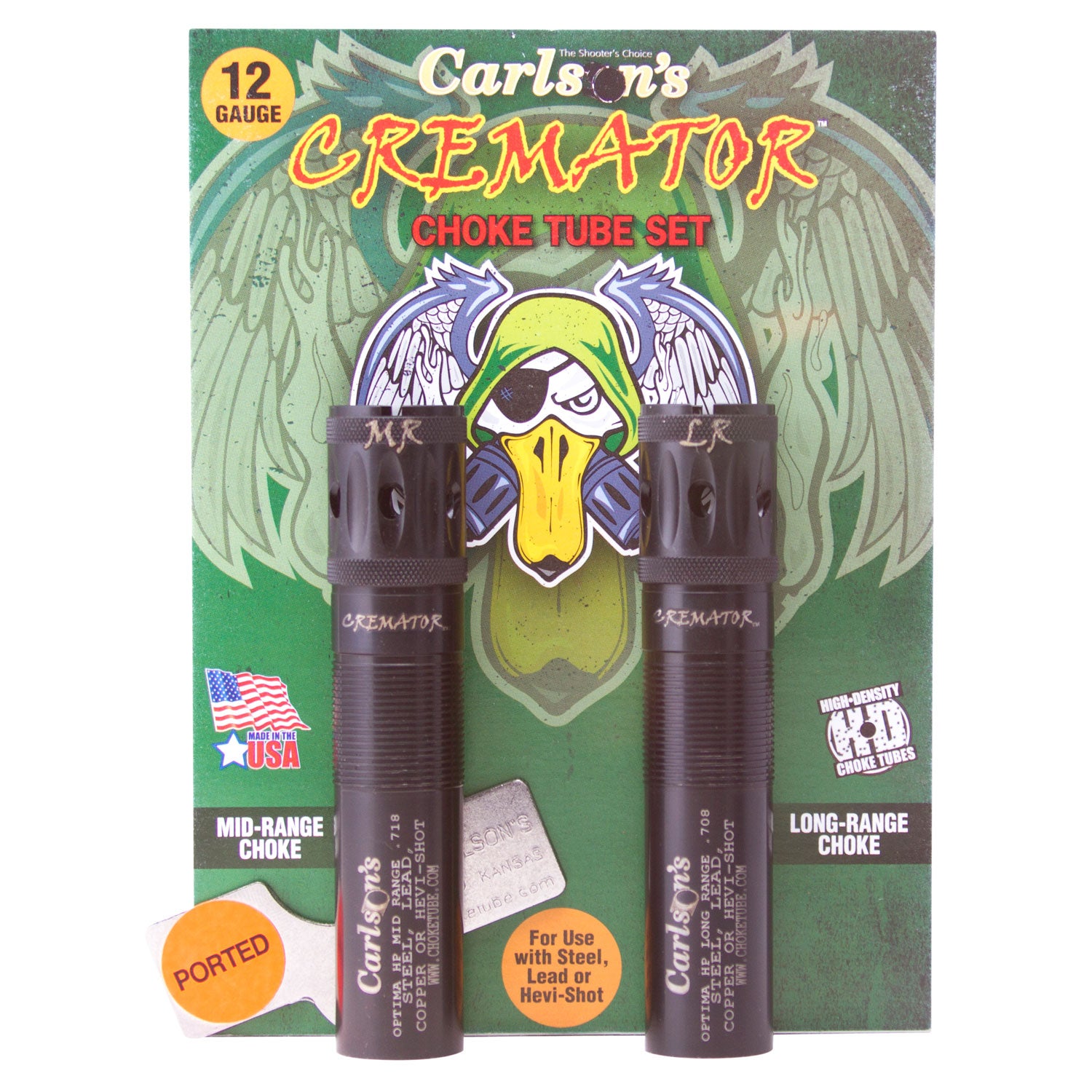 Carlson's Cremator Mid/Long Range Ported Choke Tube for Beretta Optima HP 12 Gauge 17-4 SS