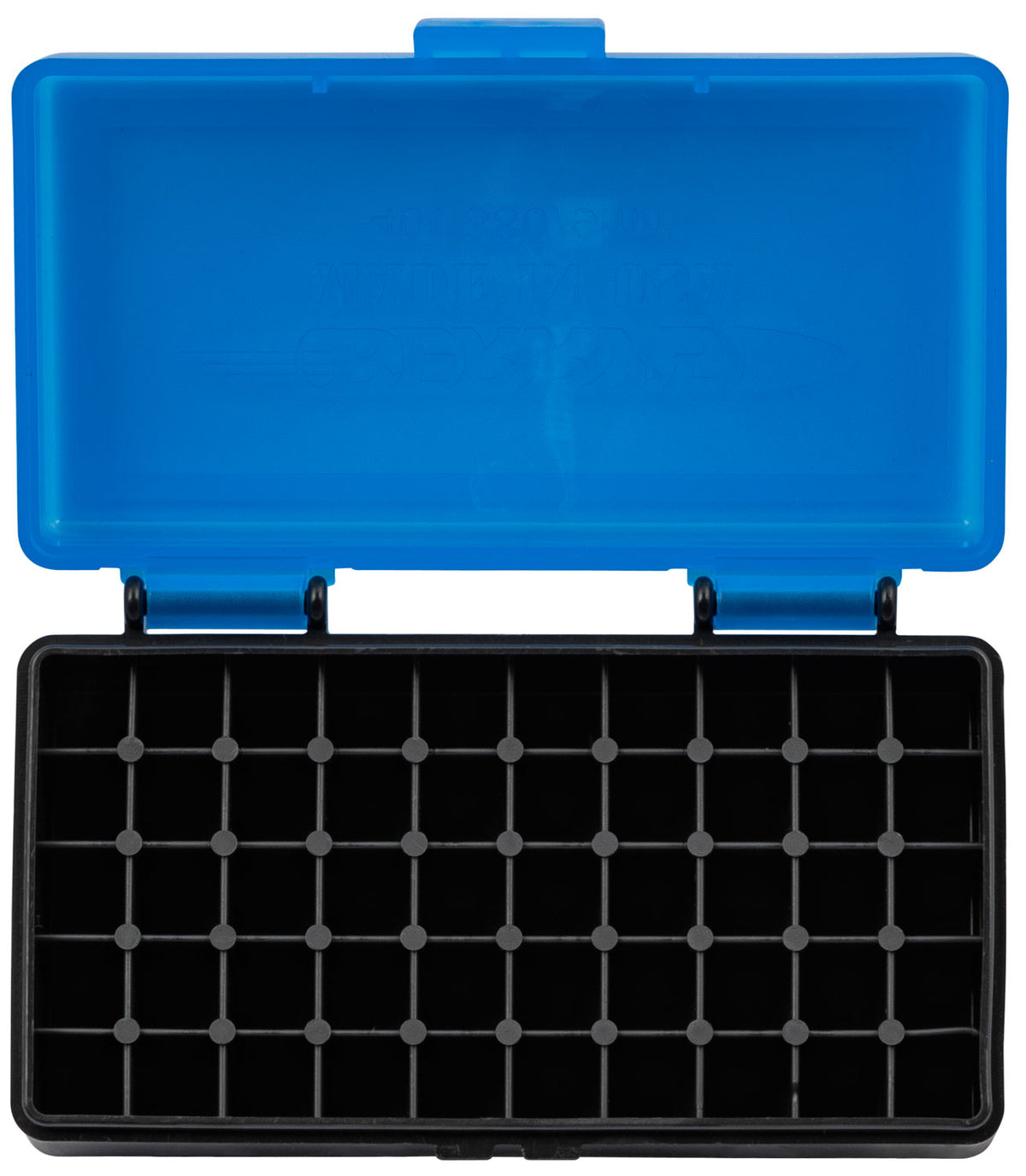Berry's Polypropylene Ammo Box 50rd 9mm/380 ACP Blue/Black Stackable