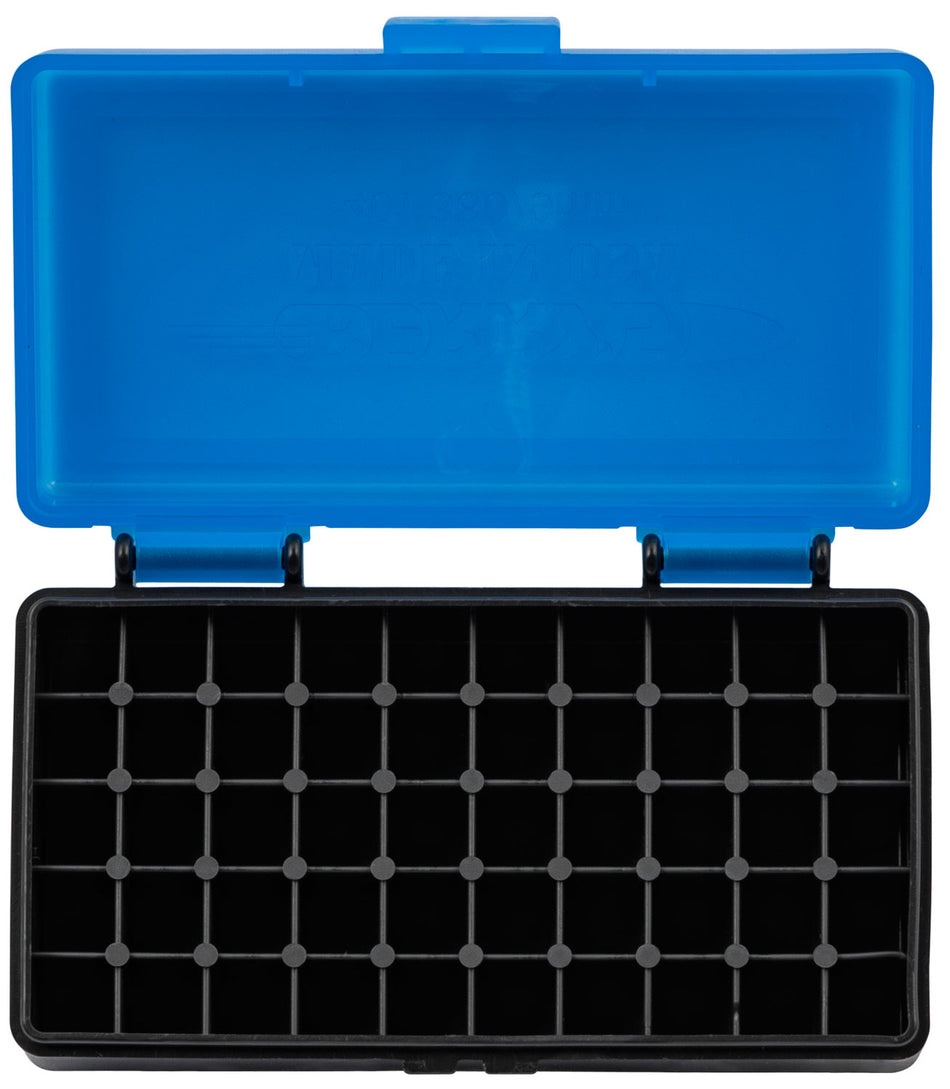 Berry's Polypropylene Ammo Box 50rd 9mm/380 ACP Blue/Black Stackable
