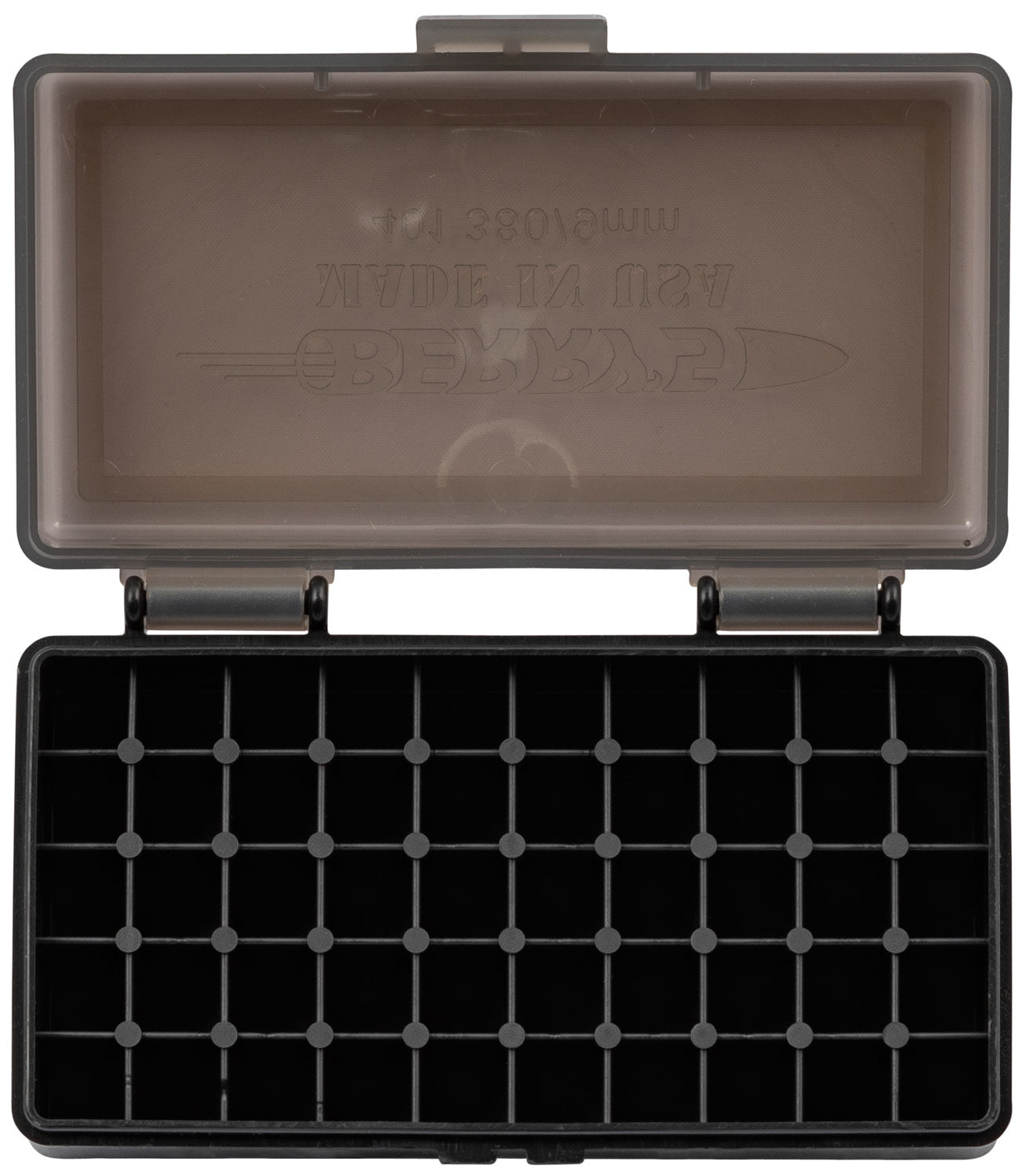 Berry's 19642 50rd 9mm/.380 ACP Stackable Ammo Box Smoke/Black