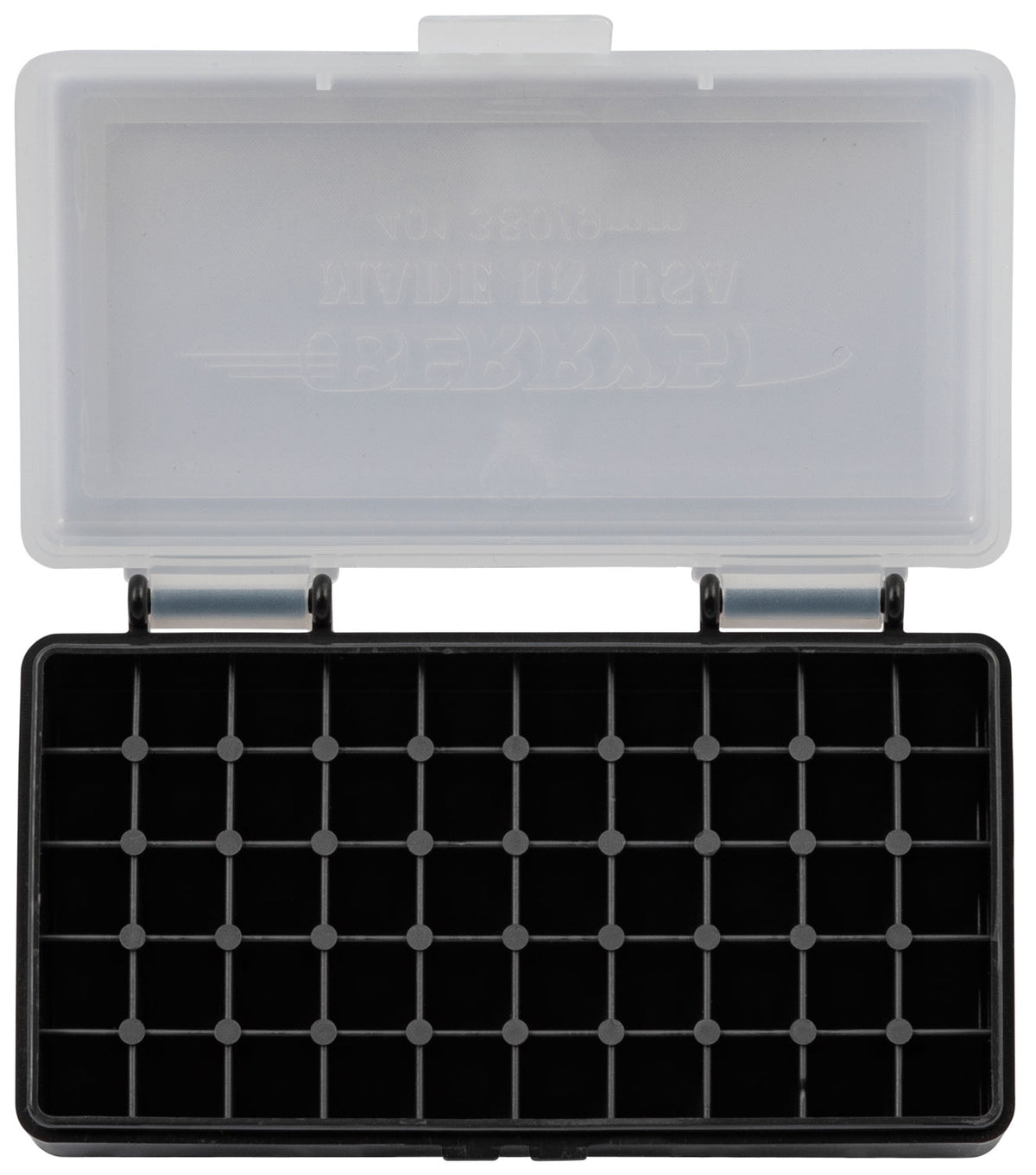 Berry's 71933 50rd 9mm/.380 ACP Stackable Ammo Box Clear/Black