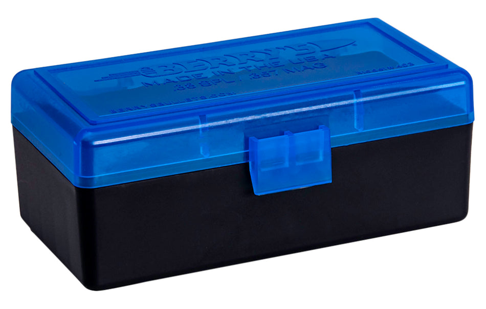 Berry's 36713 50rd 38 Special/357 Magnum Stackable Ammo Box Blue/Black