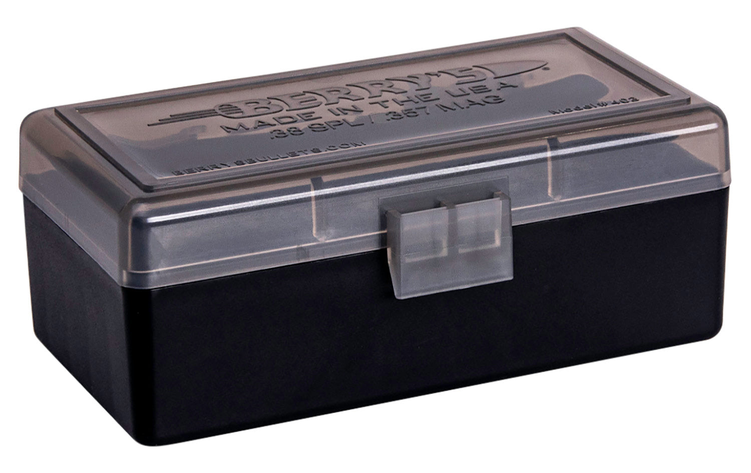 Berry's 92948 50rd 38 Special/357 Magnum Stackable Ammo Box Smoke/Black