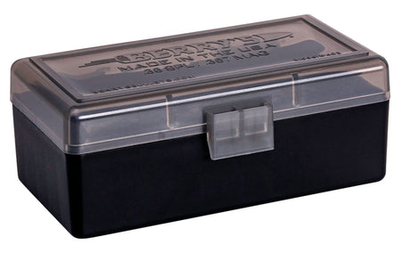 Berry's 92948 50rd 38 Special/357 Magnum Stackable Ammo Box Smoke/Black