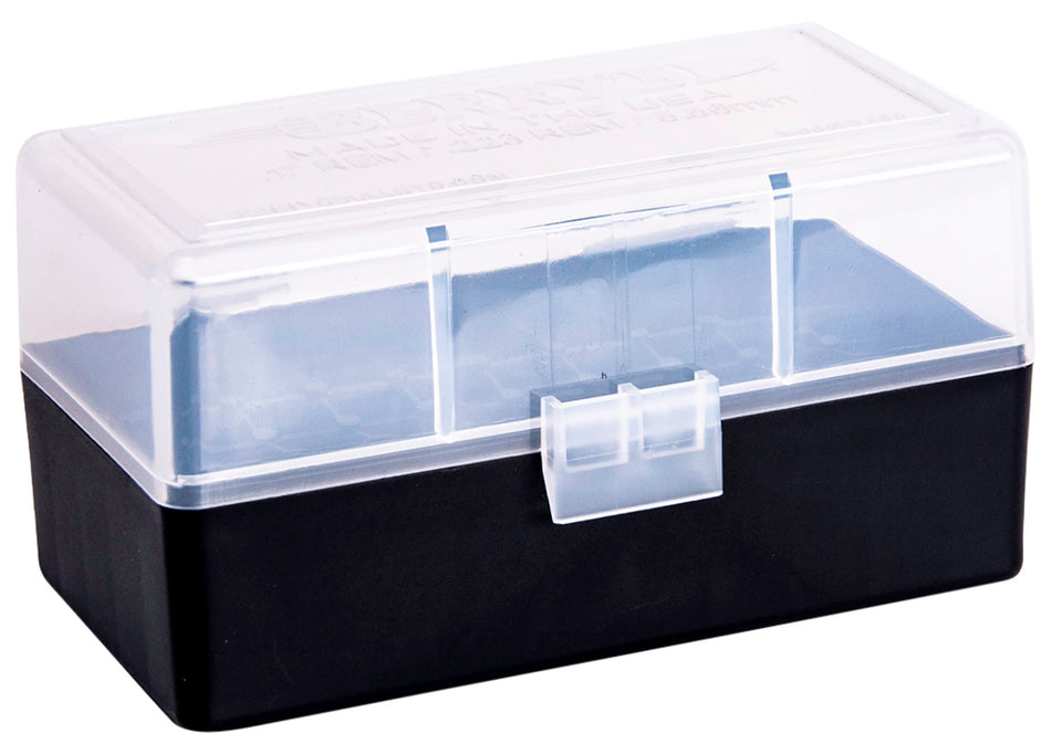 Berry's 79462 50rd 223 Rem/5.56 NATO Stackable Ammo Box Clear/Black