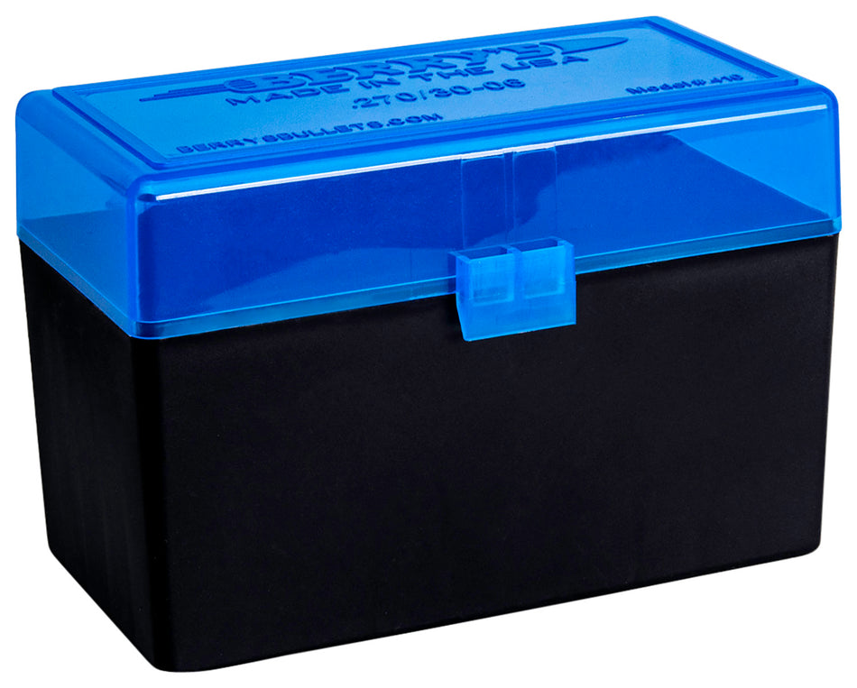 Berry's 50199 50rd 270 Win/30-06 Springfield Stackable Ammo Box Blue/Black