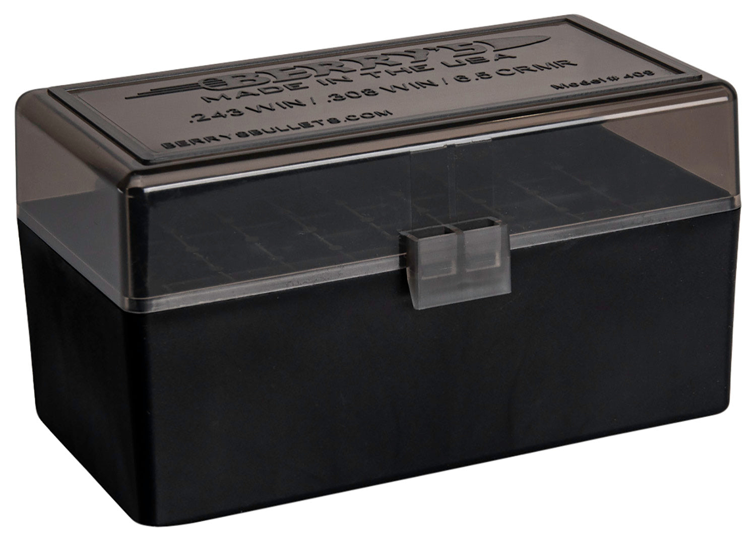 Berry's 46826 50rd 243/308 Winchester Stackable Ammo Box Smoke/Black
