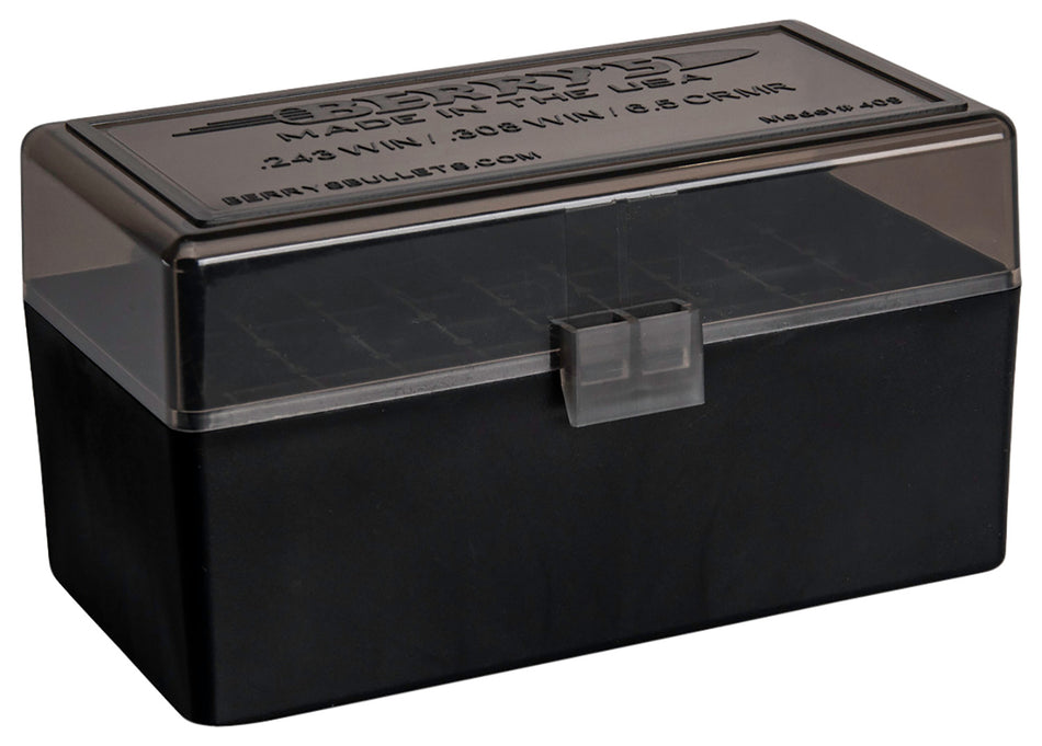 Berry's 46826 50rd 243/308 Winchester Stackable Ammo Box Smoke/Black