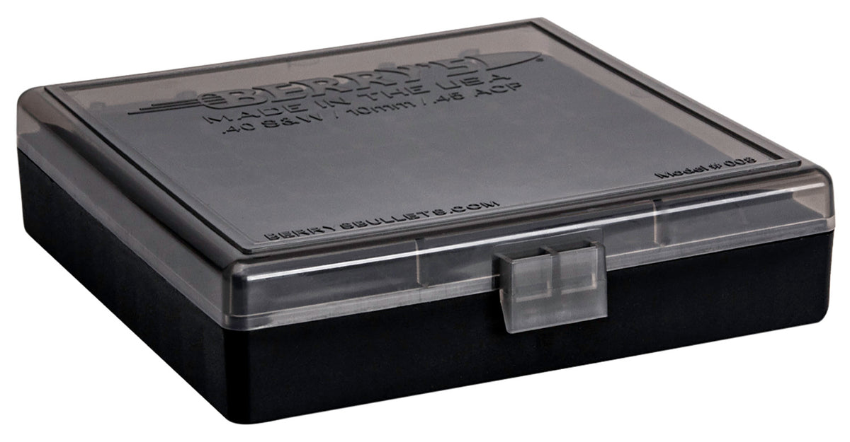 Berry's 92199 Polypropylene Ammo Box 40S&W/45ACP 100rd Smoke and Black