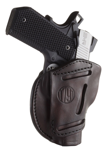 1791 Gunleather 3WH1 Size 01 Signature Brown Leather IWB OWB Belt Loop Holster Fits 1911 3 and 4 Inch Ambidextrous Hand