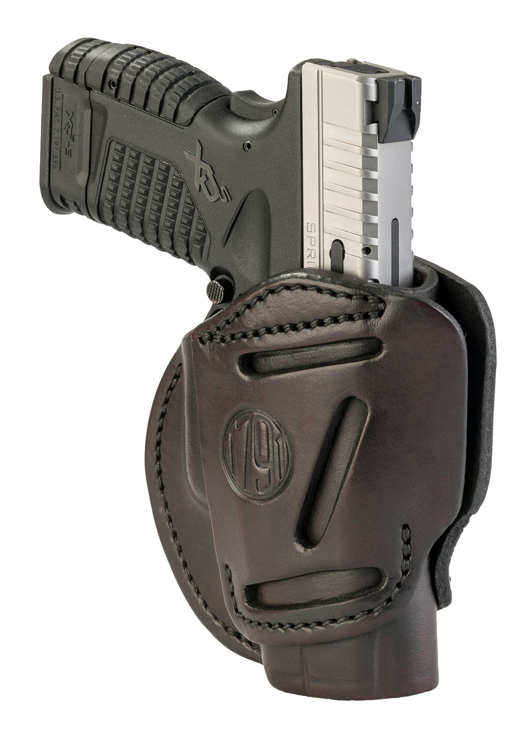 1791 Gunleather 3WH4 Size 04 Signature Brown Leather IWB OWB Belt Loop Holster for Springfield XD XDS Taurus G2C Ambidextrous