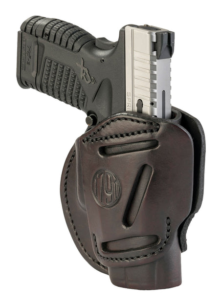 1791 Gunleather 3WH4 Size 04 Signature Brown Leather IWB OWB Belt Loop Holster for Springfield XD XDS Taurus G2C Ambidextrous
