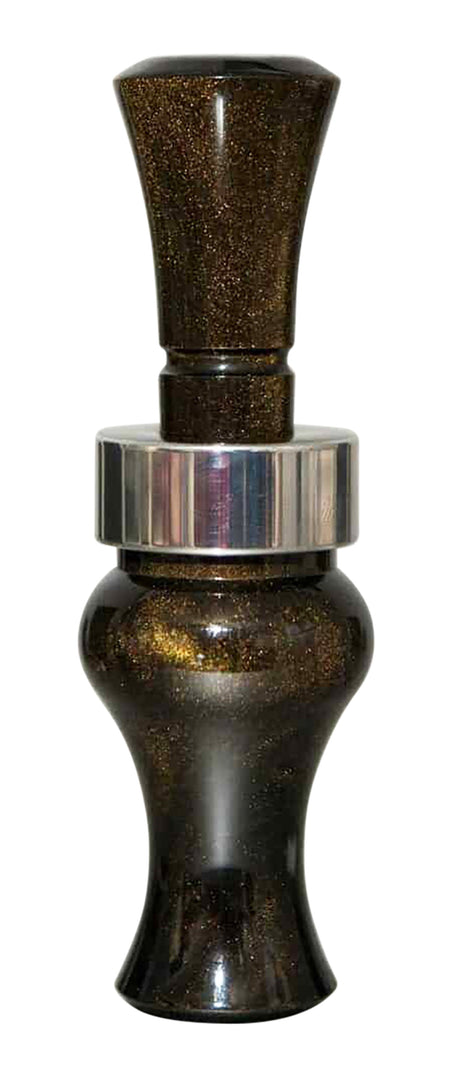 Echo Calls Meat Hanger Double Reed Mallard Hunting Call, Black Gold Pearl Acrylic