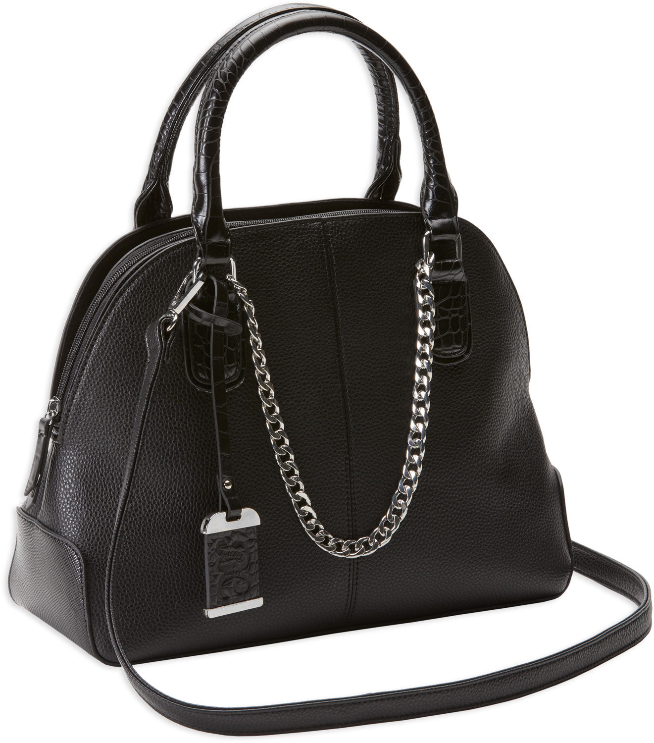 Bulldog BDP021 Leather Satchel Carry Purse with Matching Holster Black for Small Pistols and Revolvers