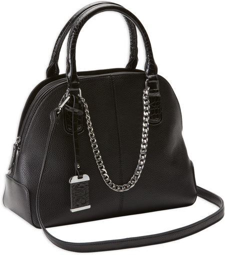 Bulldog BDP021 Leather Satchel Carry Purse with Matching Holster Black for Small Pistols and Revolvers