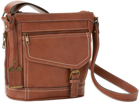 Bulldog BDP045 PU Leather Bucket Purse with Matching Holster Brown for Small Autos and Revolvers