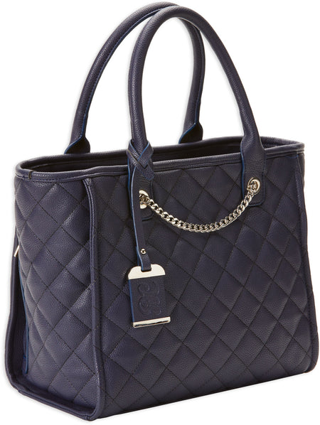Bulldog BDP059 Nylon Quilted Tote Purse with Color-Matched Holster Navy for Small Autos and Revolvers