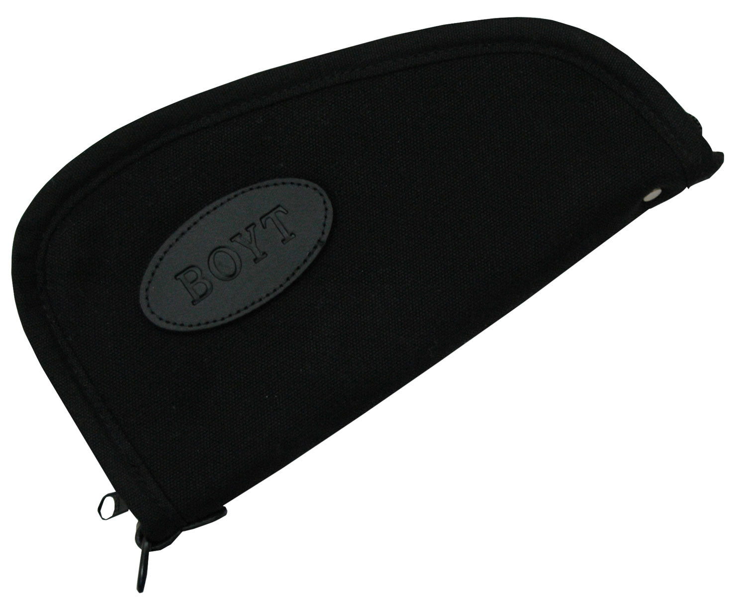 Boyt Harness 14" Heart-Shaped Pistol Rug Black Waxed Canvas with Cotton Batten Padding