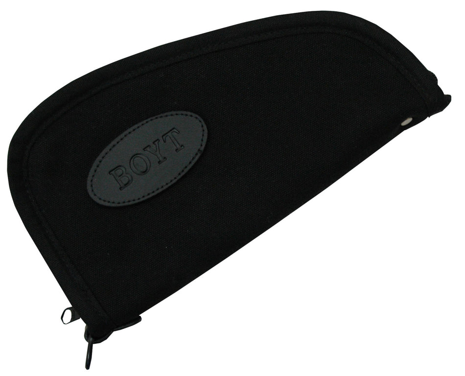 Boyt Harness 14" Heart-Shaped Pistol Rug Black Waxed Canvas with Cotton Batten Padding