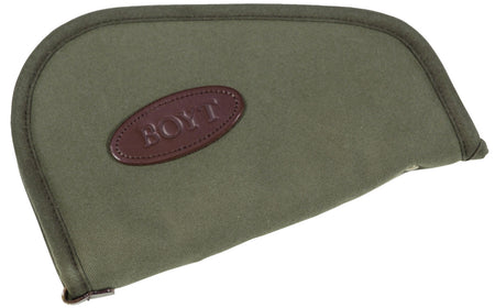 Boyt Harness 8" Heart-Shaped Pistol Rug OD Green Waxed Canvas with Cotton Batten Padding