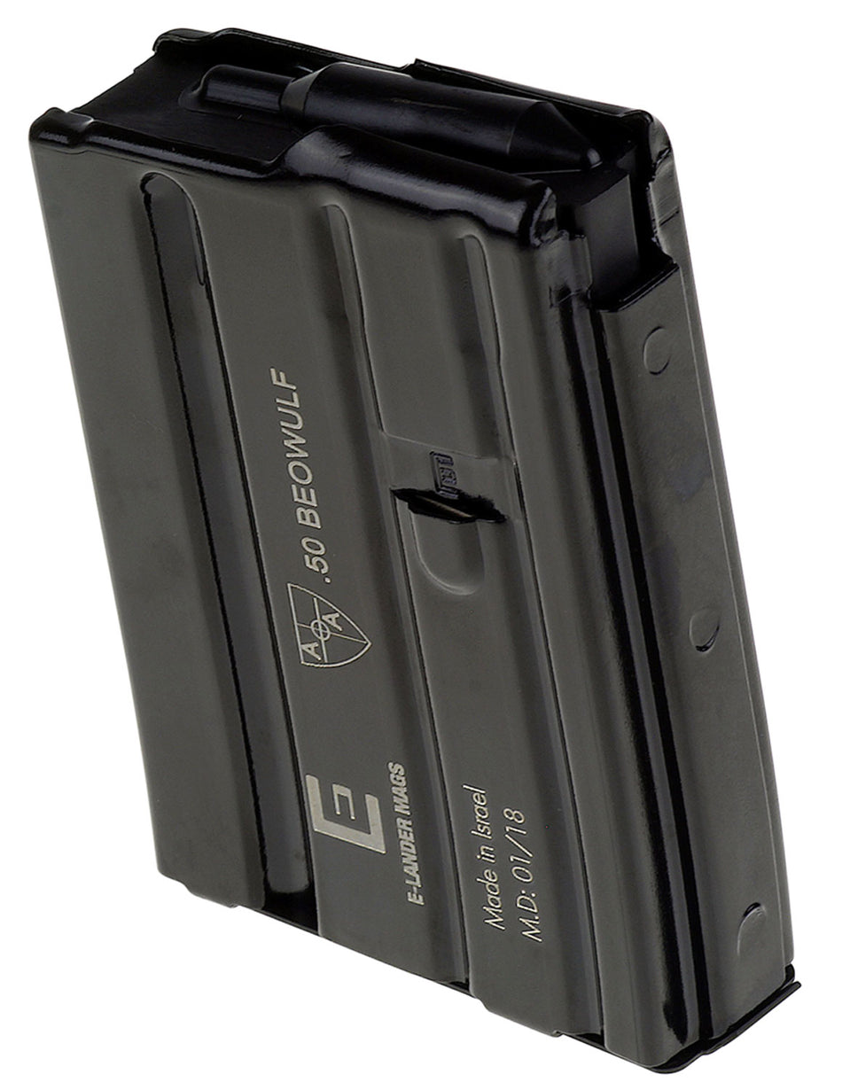 Alexander Arms .50 Beowulf 4-Round AR-15 Rifle Magazine Black Steel MEB504