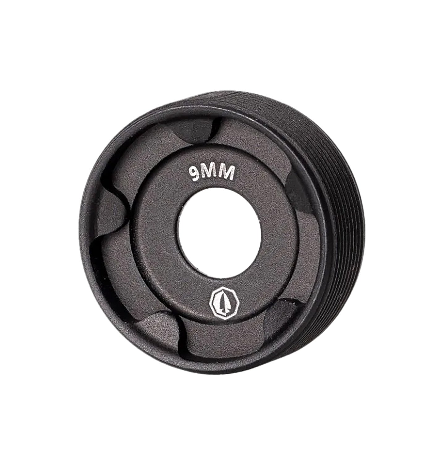 Rugged Suppressors FC002 9mm Front Cap Black - Reduces Sound Signature