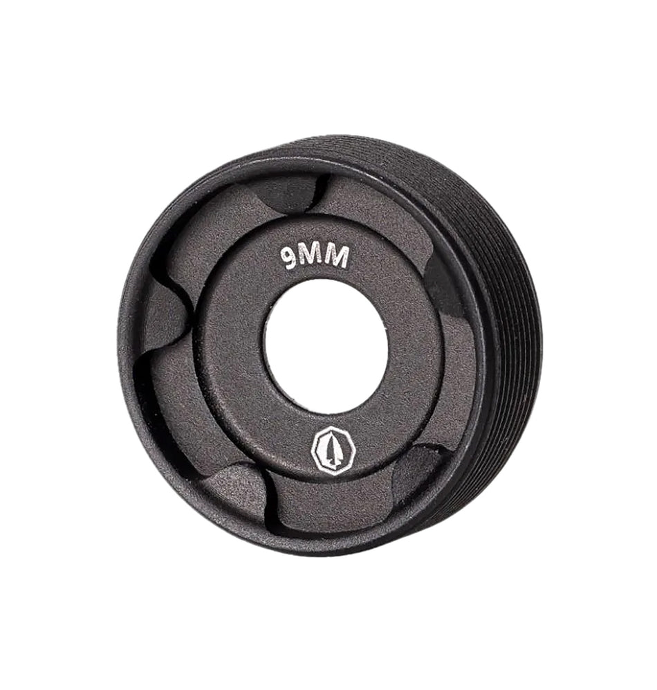 Rugged Suppressors FC002 9mm Front Cap Black - Reduces Sound Signature
