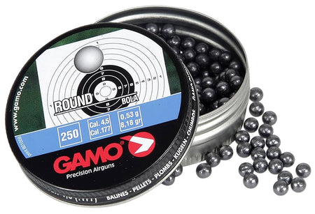 Gamo 632032454 .177 Lead Roundball Airgun Pellet 250-Count Tin