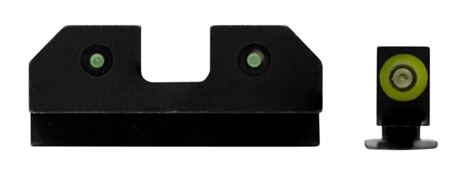 XS Sights GLR014P6G R3D Glock Night Sight Set - Green Outline Tritium Front & Green Tritium Rear