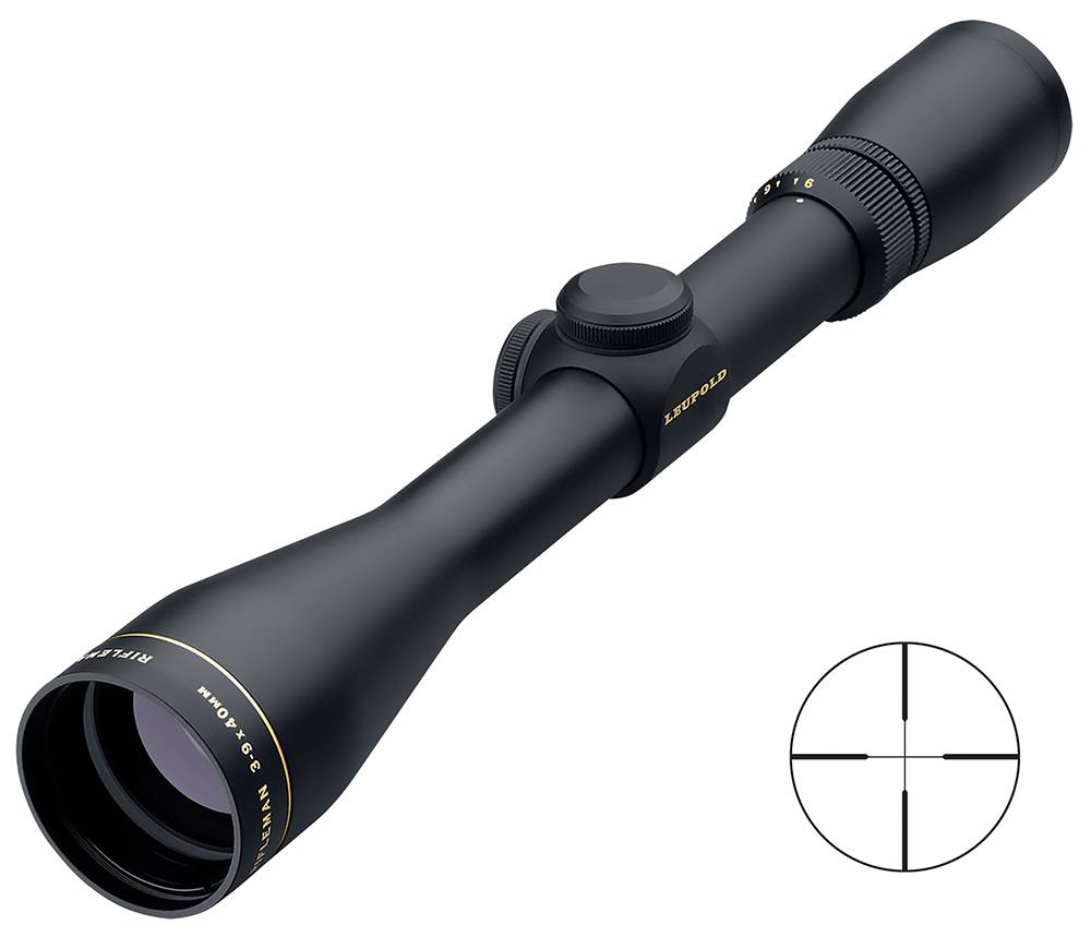 Leupold Rifleman 56160 3-9x40mm 1" Tube Black Matte Wide Duplex SFP Rifle Scope