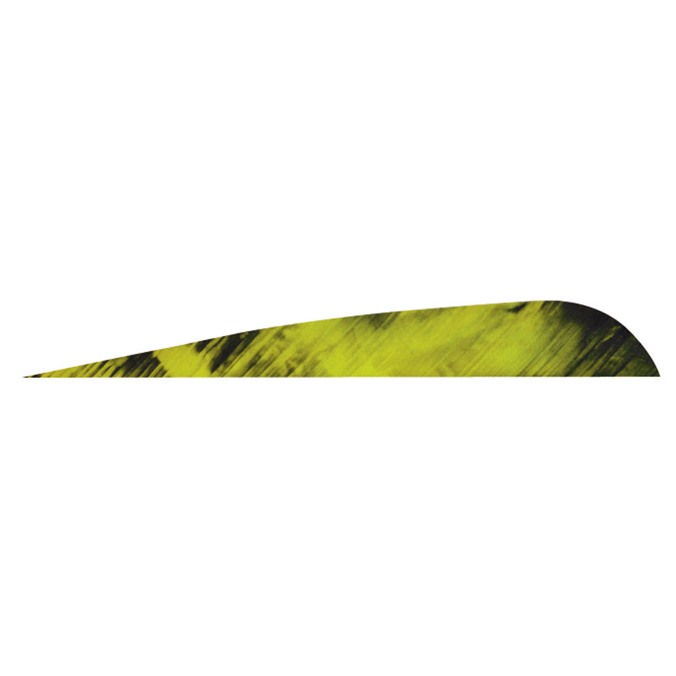 Gateway Tre-Bark Camo Arrow Feathers Tre-Yellow 4 Inch Right Wing 100-Pack