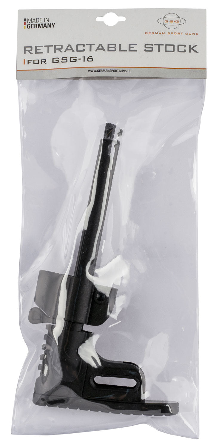 GSG 16 OEM Replacement Collapsible Stock with Magazine Storage, Black Synthetic
