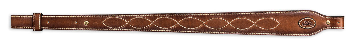 Browning 122617 Heritage Brown Leather Suede Adjustable Rifle Sling