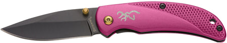 Browning 3220343 Prism 3 EDC Folder 2.38" 7Cr17MoV Black Oxide Blade Plum Anodized Handle Pocket Clip