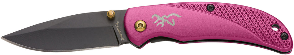 Browning 3220343 Prism 3 EDC Folder 2.38" 7Cr17MoV Black Oxide Blade Plum Anodized Handle Pocket Clip