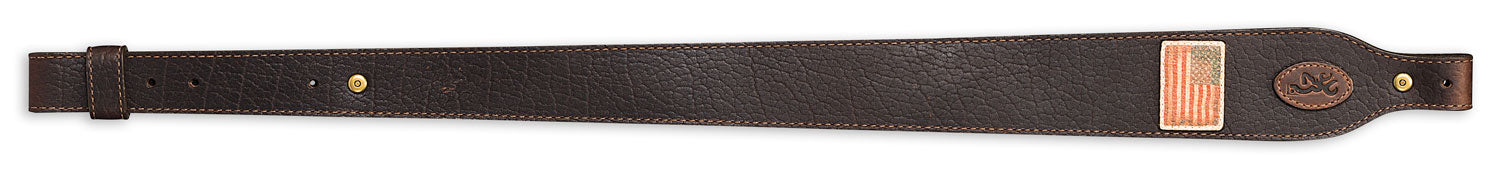 Browning 122616 Freedom Dark Brown Leather Adjustable Rifle Sling